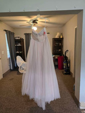 wedding dress, size 12, rose gold ball gown, davids bridal