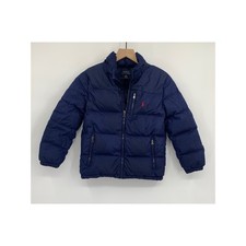 Ralph Lauren Puffer Jacket Boys Medium 10-12 Blue Down Winter Warm Read