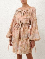 Zimmermann Illuminate Relaxed Mini Dress Size X Small RRP-$795 New with Tags