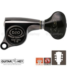 NUOVO set chiavi tuning Gotoh SGS510Z-FS5 MINI L3+R3 rapporto 1:18 3x3 - COSMO BLACK