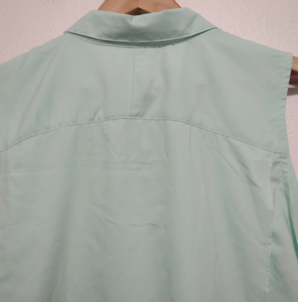 Camisa de golf Columbia verde menta sin mangas con botones forro de malla frontal talla XL Foto 4 de 4