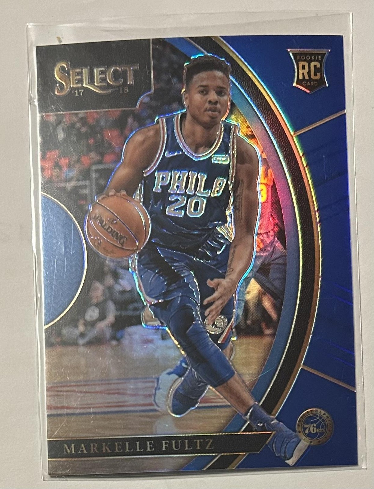 2017-18 Panini Select #68 Markelle Fultz Blue Prizms #/299