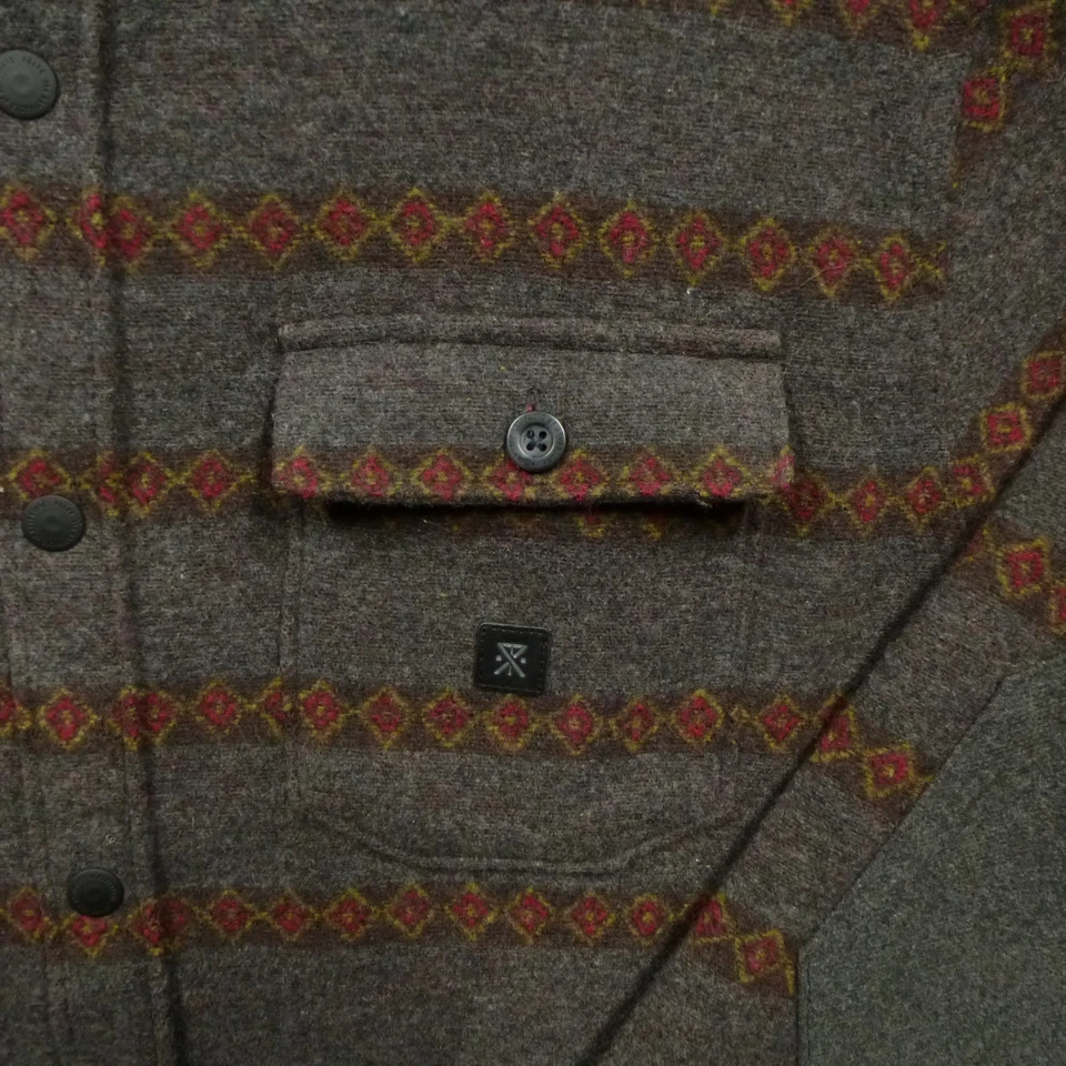 Camisa de Franela Roark Para Hombres XL Gris Nordsman Manga Larga Mezcla de Lana Peso Pesado Foto 3 de 4