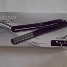 CHI Smart Titanium Ceramic Digital Flat Iron Negative Ions Far Infrared Purple