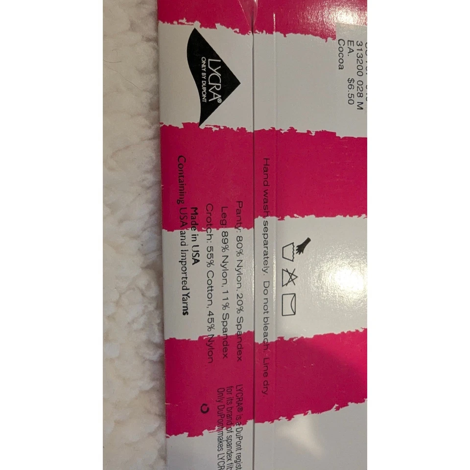 VICTORIA SECRET LUJOS DURADEROS CONTROL PANTIMEDIAS CACAO TRANSPARENTE MD DE COLECCIÓN AÑOS 90 Foto 3 de 3