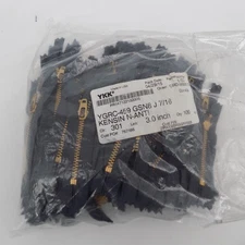 Lot of 100 Metal Zippers Brass 3 inch Sewing Closed End Semi Auto Lock NEW