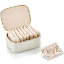 Jewelry Case with 8 Velvet Jewelry Bags Jewelry Travel Organizer Box for Moth...