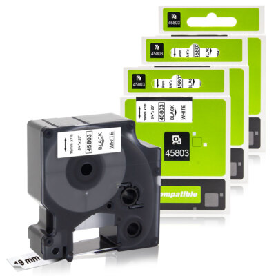 3x 45803 Schriftband für Dymo D1 19mm LabelManager 300 420P 450 PnP