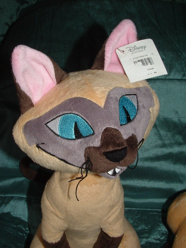 DISNEY STORE RARO LADY & THE TRAMP SI AM GATTI SIAMESI PELUCHE GIOCATTOLI MORBIDI ETICHETTATO - Foto 3 di 13