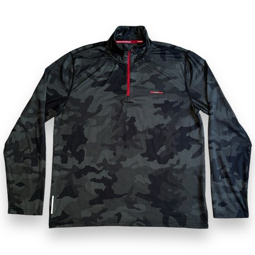 Ralph Lauren Polo Sport Pullover Mens Sz Large Gray Camo Performance 1/4 1/2 Zip - Picture 2 of 6