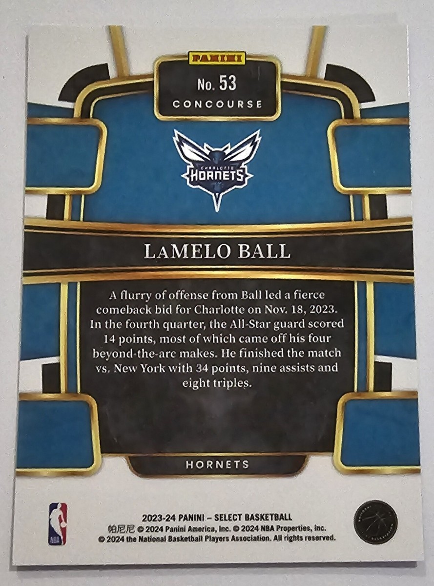 LaMelo Ball 2023-24 Panini Select Basketball Trading Card