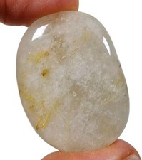 Rutilated Quartz Crystal Polished Stone 17.4 grams Brazil