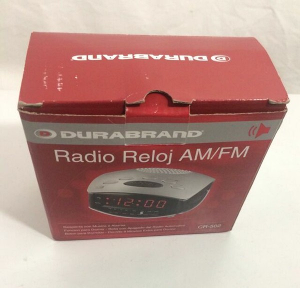 Durabrand Am/fm Silver Radio Alarm Clock Model CR502 for sale online