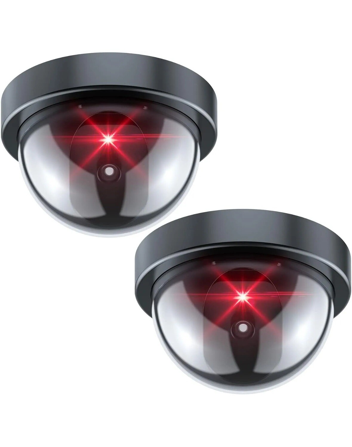Choose Your Qty Pack Lot Fake Security Camera Dome with Flashing Red LED Light
