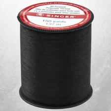 Singer 60110All Purpose Polyester Thread, 150 Yards, Black