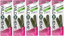 Wild H. Natural Wraps Rolling Papers 20 Total Wraps 5 Pouches (Strawberry)