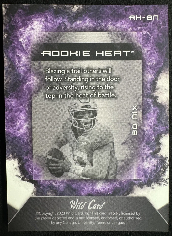2023 Wild Card Matte BO NIX Rookie Heat #RH-8N 33/100 Broncos RC - Image 2 of 2