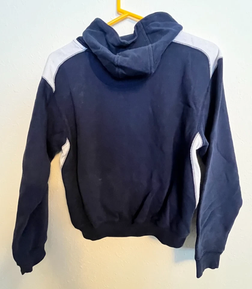 Sport Tek by Port Authority 套头连帽运动衫青少年大号深蓝色 — 第 3/3 张图片