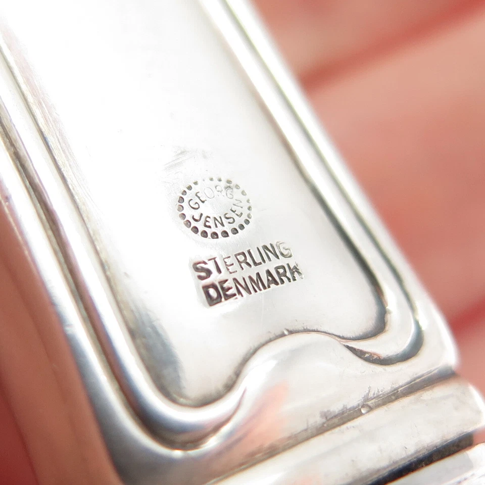 Antiguo cuchillo danés para pasteles GEORG JENSEN 925 mango de plata esterlina 1947 Foto 4 de 4