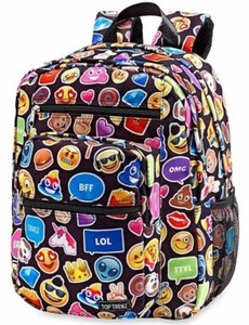 black emoji backpack