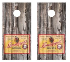 Vintage 1930/1940's Leinenkugels Beer Label Barnwood Cornhole Board Wraps #2537