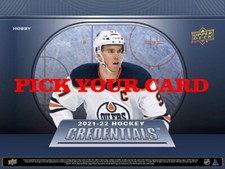 2021-22 Upper Deck Credentials Hockey Base Cards Pick Your Card U-Pick
