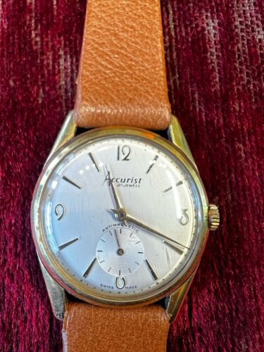ACCURIST  Vintage men's watch. 21 Jewels Swiss Made. Gold plated Working Well - Picture 1 of 6