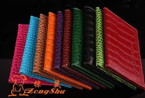 Luxury Crocodile Skin Effect Coloured PU Leather Passport Cover Travel ID Wallet