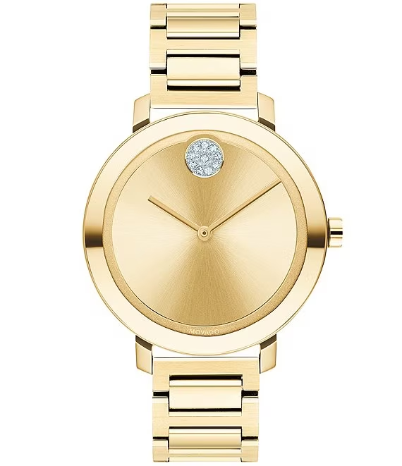 Movado Bold Womens Grey Dial Two Tone Steel Bracelet Watch  