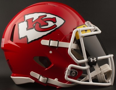 KANSAS CITY CHIEFS NFL Football Helmet with BLACK-TINT Visor