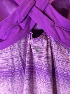Athleta Tank Top Women L Jazzy Purple Stride Crunch and Punch Tank