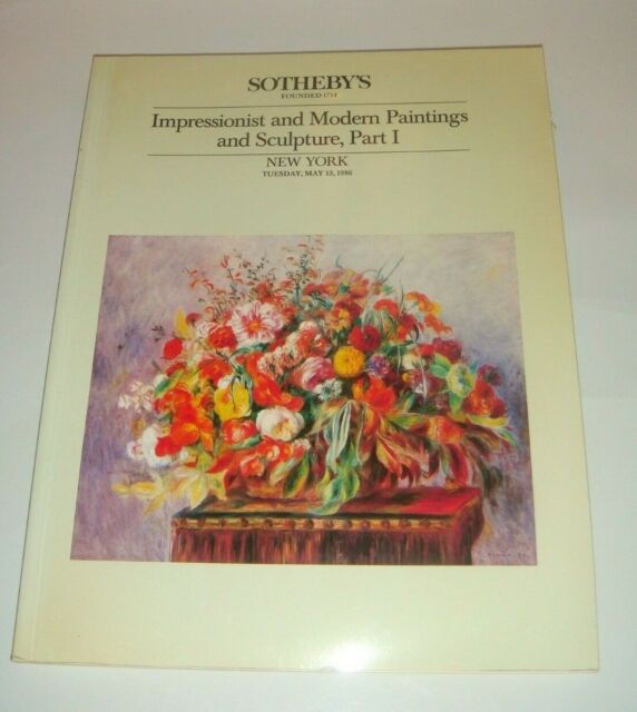Sotheby's Impressionist & Modern Paintings Sculpture Part 1 Auction Catalog 1986