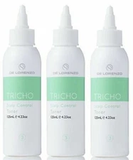 3x DELORENZO TRICHO SCALP CONTROL TONER 125ML De Lorenzo Professional Salon Care