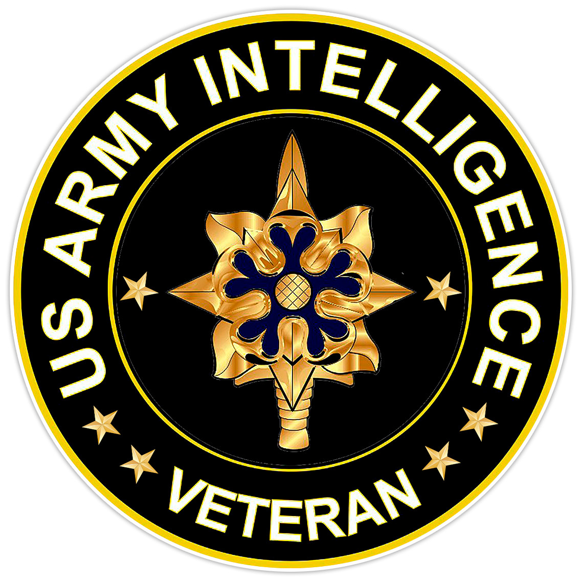 US Army Intelligence Veteran Bumper Sticker Military Vinyl Soldier Decal 5"