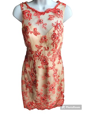 slim fit dress slacks Plus-Size Short Beaded Hoco Dress: Primavera 14092 Blush / 14W main image 0