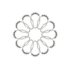 Naiture Roller Ball Curtain Hooks, Shower Curtain Rings for Shower Curtain Rods