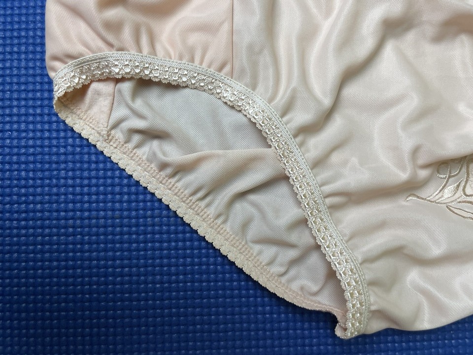 NOS Vintage Rene Rofe Lingerie High Waisted Pantie S/5 Appliqued flower ...