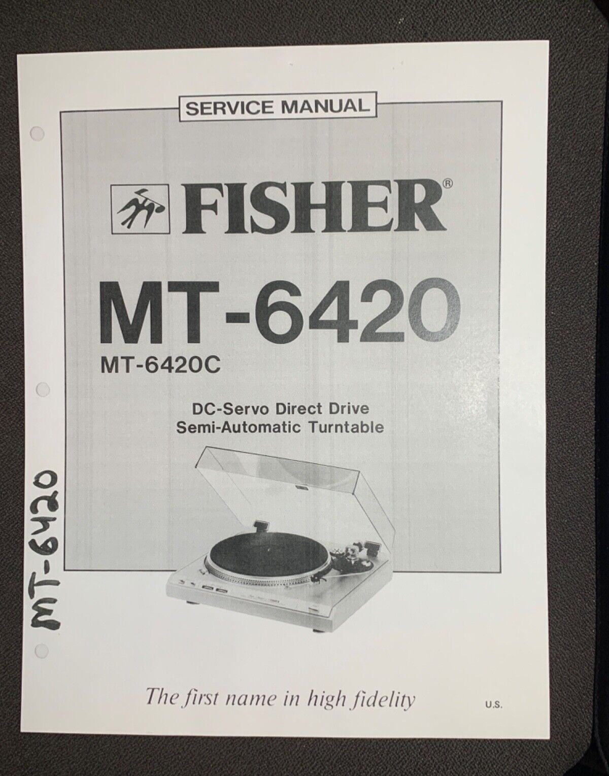 Fisher MT-6420 Turntable Service Manual Photocopy Repair Guide