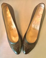 Vintage Salvatore Ferragamo Dark Heels.