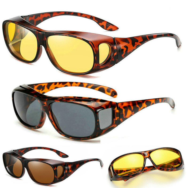 HD Driving Sunglasses Over Glasses Wrap Around Over Prescription