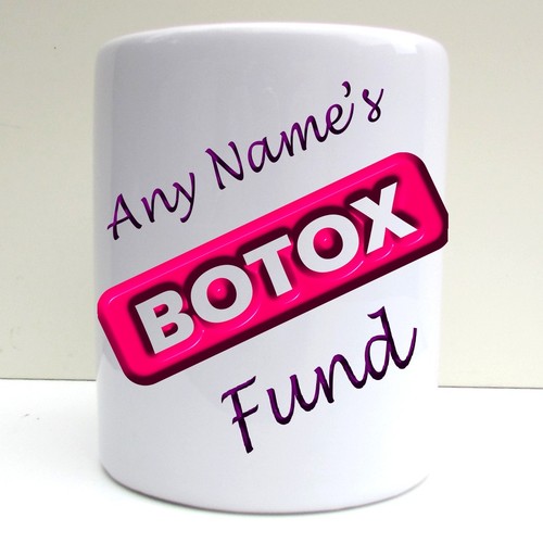 PERSONALISED FUN BOTOX SAVINGS FUND JAR CERAMIC MONEY BOX SECRET SANTA JOKE GIFT - 第 1/4 張圖片