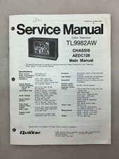 Quasar TL9982AW Original Service Manual Free Shipping