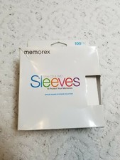 100 New Memorex White CD DVD Sleeves Window Flap