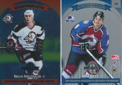 1997-98 Donruss Limited #58 BRIAN HOLZINGER / MIKE RICCI - Sabres / Avalanche