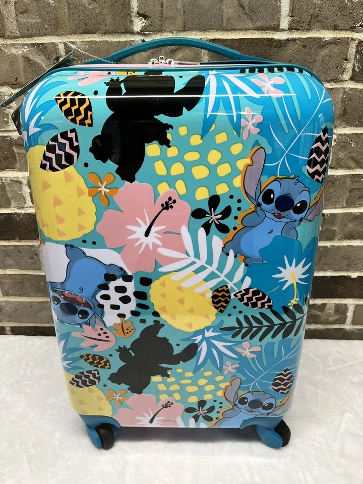Disney STITCH Hardside Luggage Suitcase Spinner Hawaiian 20" Bioworld New + GIFT - Image 3 of 4