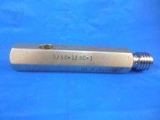 9/16 12 NC 3 THREAD PLUG GAGE .5625 NO GO ONLY P.D. .5124 QUALITY INSPECTION