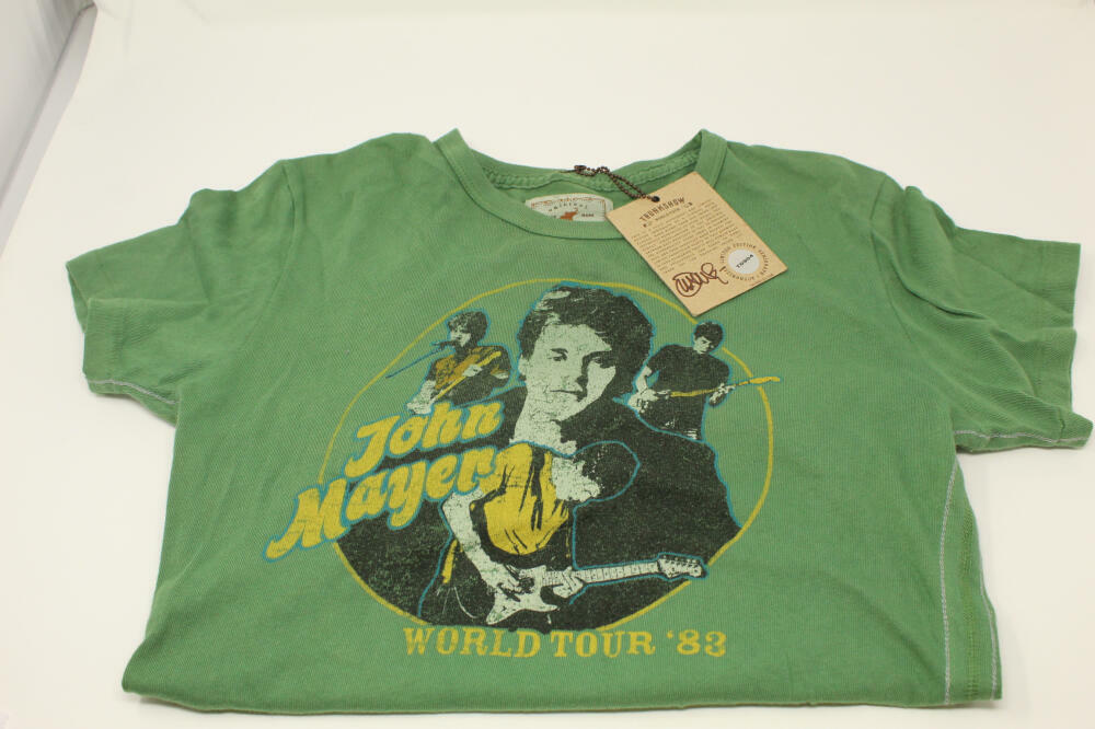 JOHN MAYER SIGNED AUTOGRAPH LE WORLD TOUR '83 TRUNK SHOW T