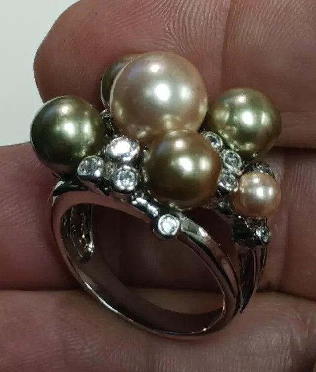 や*や様 silver925潰し銀50.1g 925 Sterling Silver 14K White Gold Finish AAA Cubic Zirconia