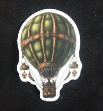 Green Hot Air Balloon Sticker 2.5" x 1.7" J