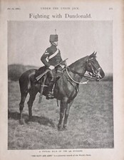 1900 PRINT BOER WAR Typischer N.C.O. 14th HUSSARS Im Einsatz Mit DUNDONALD